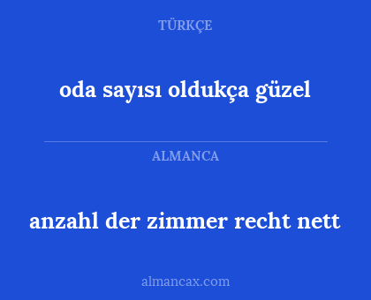 oda sayısı oldukça güzel - anzahl der zimmer recht nett