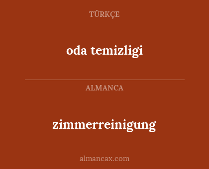 oda temizligi - zimmerreinigung