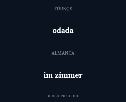 im zimmer - odada