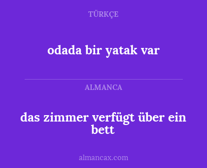 odada bir yatak var - das zimmer verfügt über ein bett