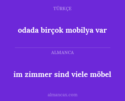 odada birçok mobilya var - im zimmer sind viele möbel