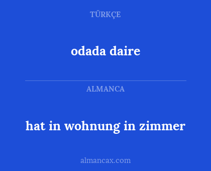 odada daire - hat in wohnung in zimmer