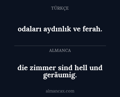 die zimmer sind hell und geräumig. - odaları aydınlık ve ferah.