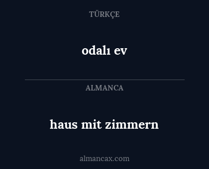 odalı ev - haus mit zimmern