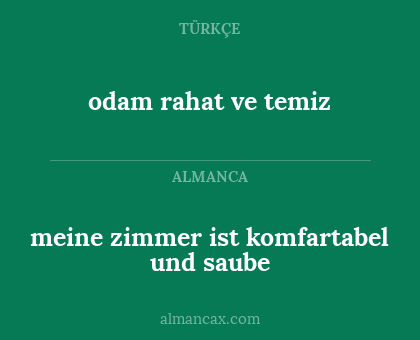 odam rahat ve temiz - meine zimmer ist komfartabel und saube