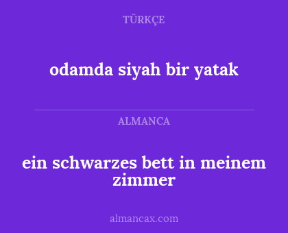 ein schwarzes bett in meinem zimmer - odamda siyah bir yatak
