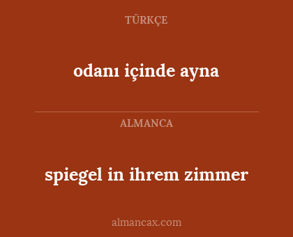 odanı içinde ayna - spiegel in ihrem zimmer