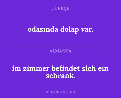 odasında dolap var. - im zimmer befindet sich ein schrank.