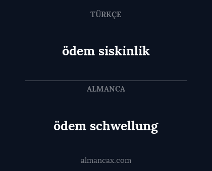 ödem siskinlik - ödem schwellung