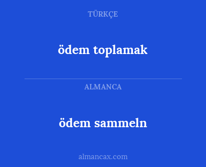 ödem sammeln - ödem toplamak