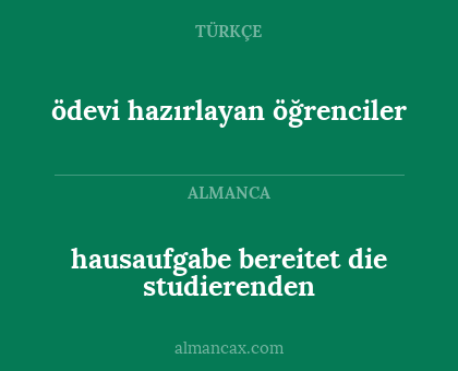 ödevi hazırlayan öğrenciler - hausaufgabe bereitet die studierenden