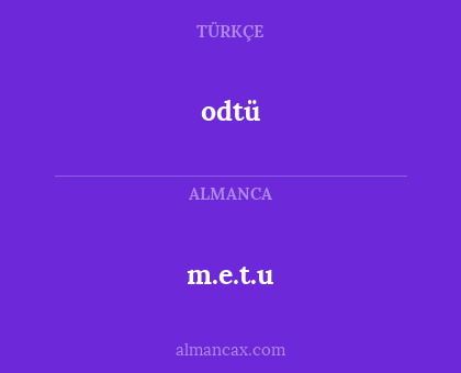 m.e.t.u - odtü