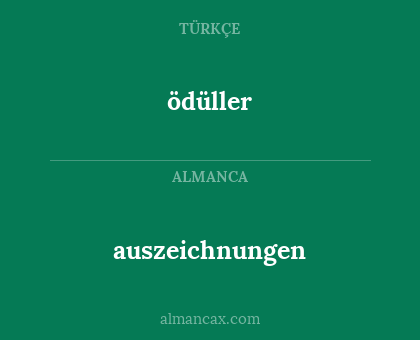 auszeichnungen - ödüller