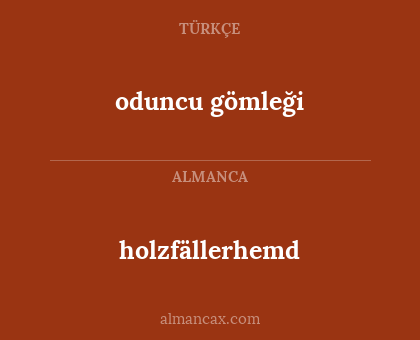 holzfällerhemd - oduncu gömleği