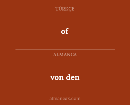 of - von den