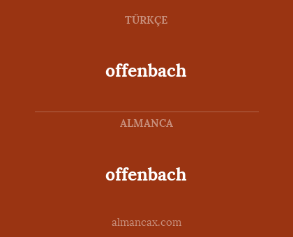 offenbach - offenbach