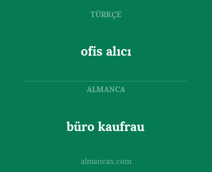 büro kaufrau - ofis alıcı