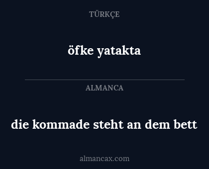 die kommade steht an dem bett - öfke yatakta