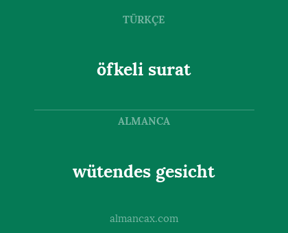 öfkeli surat - wütendes gesicht