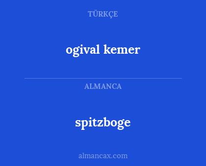 ogival kemer - spitzboge
