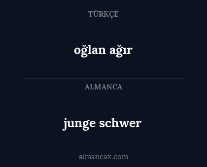 oğlan ağır - junge schwer