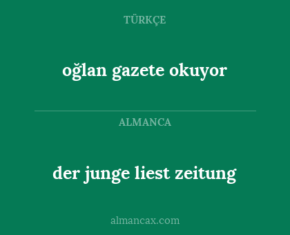 der junge liest zeitung - oğlan gazete okuyor