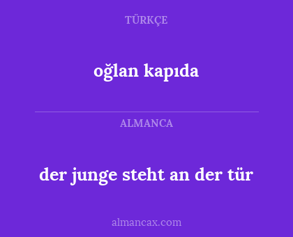 der junge steht an der tür - oğlan kapıda