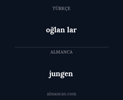 oğlan lar - jungen