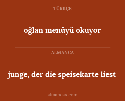 junge, der die speisekarte liest - oğlan menüyü okuyor