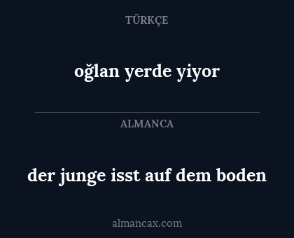 der junge isst auf dem boden - oğlan yerde yiyor