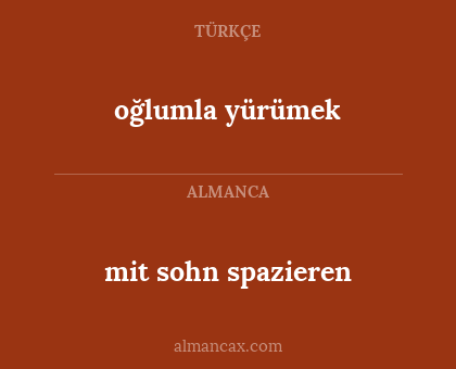 mit sohn spazieren - oğlumla yürümek