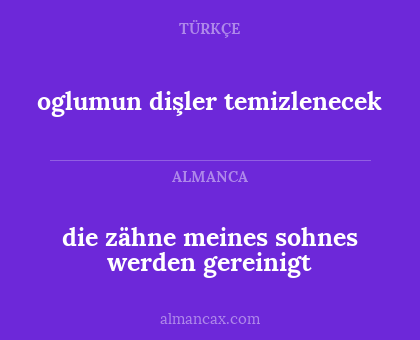 die zähne meines sohnes werden gereinigt - oglumun dişler temizlenecek