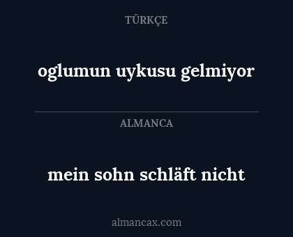 mein sohn schläft nicht - oglumun uykusu gelmiyor
