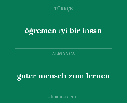 guter mensch zum lernen - öğremen iyi bir insan