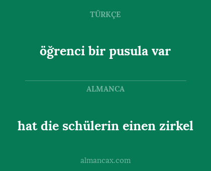 öğrenci bir pusula var - hat die schülerin einen zirkel