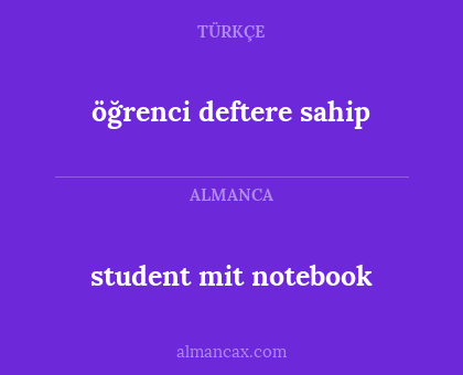student mit notebook - öğrenci deftere sahip