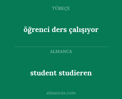 student studieren - öğrenci ders çalışıyor