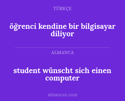 student wünscht sich einen computer - öğrenci kendine bir bilgisayar diliyor