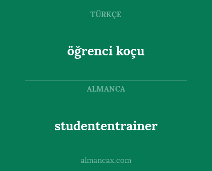 öğrenci koçu - studententrainer