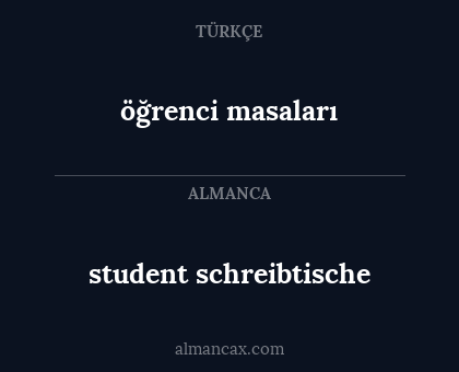 student schreibtische - öğrenci masaları