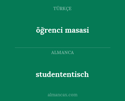 öğrenci masasi - studententisch