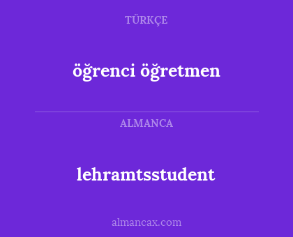 öğrenci öğretmen - lehramtsstudent