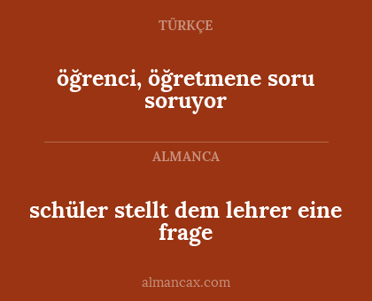 schüler stellt dem lehrer eine frage - öğrenci, öğretmene soru soruyor
