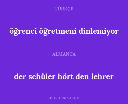 der schüler hört den lehrer - öğrenci öğretmeni dinlemiyor