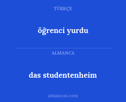 das studentenheim - öğrenci yurdu