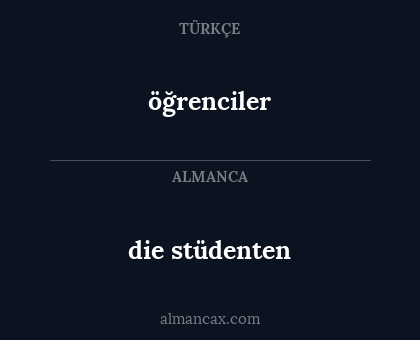 öğrenciler - die stüdenten