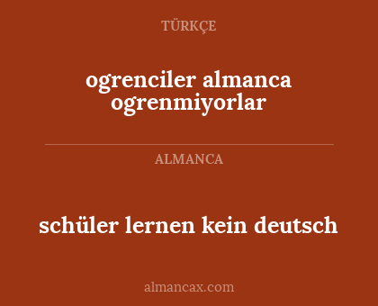 ogrenciler almanca ogrenmiyorlar - schüler lernen kein deutsch