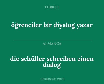 die schüller schreiben einen dialog - öğrenciler bir diyalog yazar