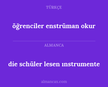 öğrenciler enstrüman okur - die schüler lesen ınstrumente