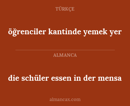 die schüler essen in der mensa - öğrenciler kantinde yemek yer